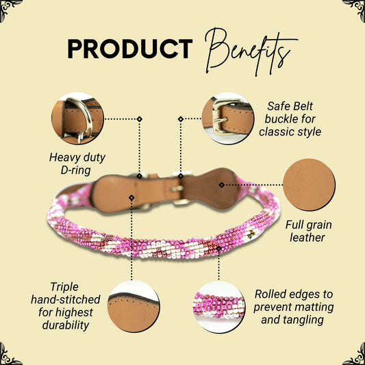 DS- Melrose Sambboho dog collar (rolled)