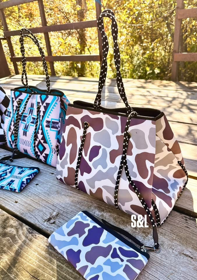 The Backroad Bound Travel Tote & Wristlet Set - PREORDER