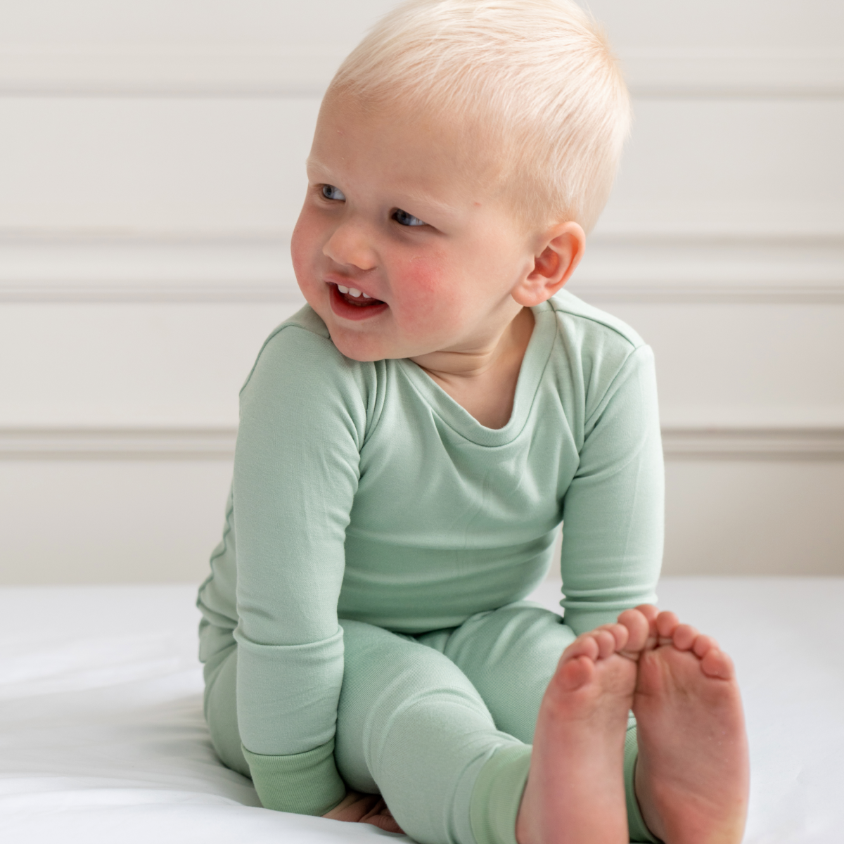 Toddler/Kids Bamboo Pajamas - Sage Green -DS