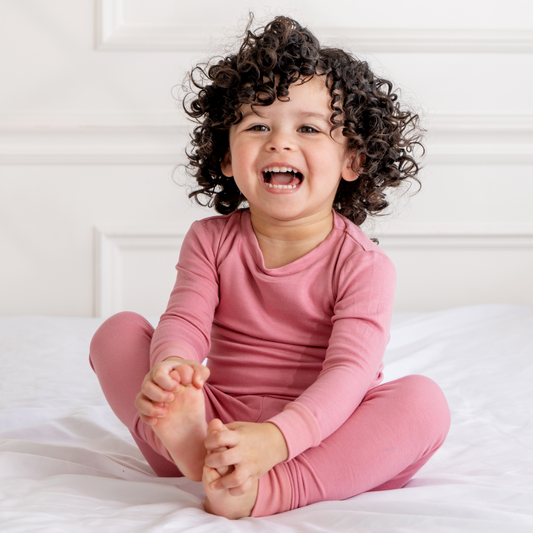 Toddler/Kids Bamboo Pajamas - Dusty Rose -DS