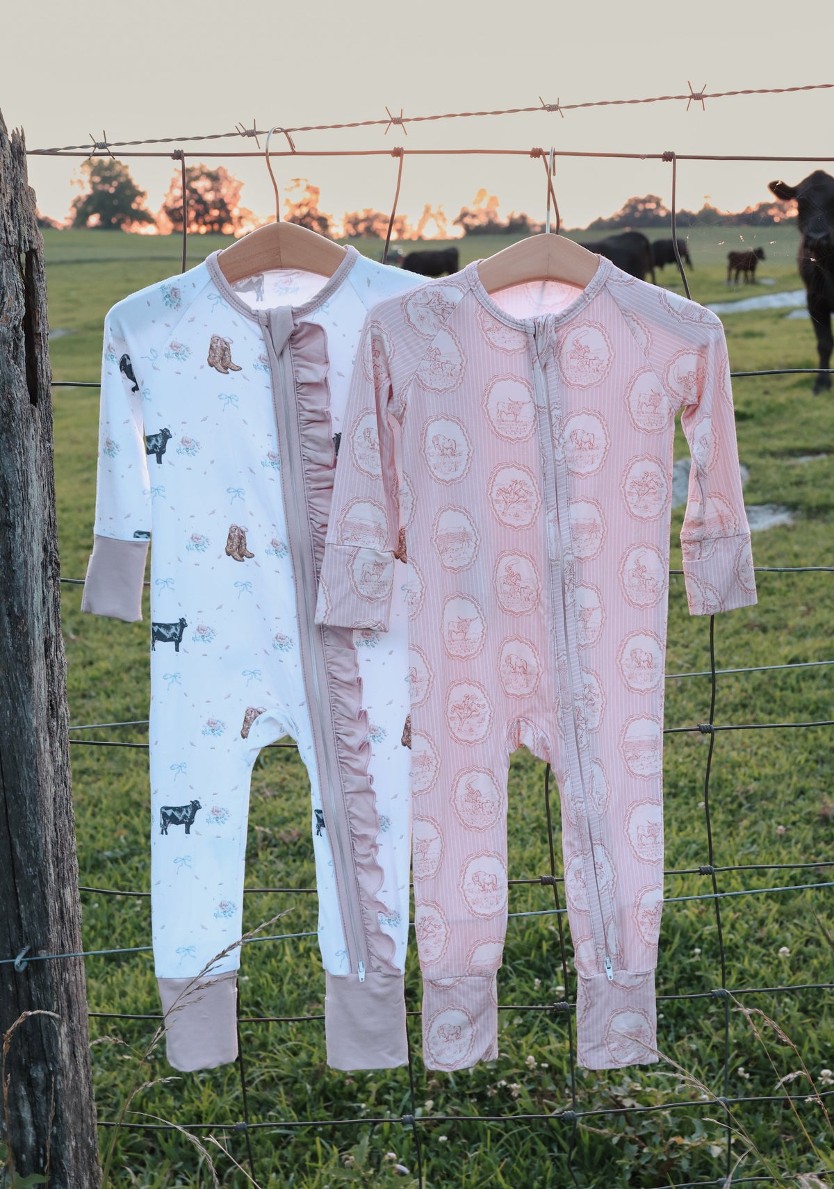 The Blush Angus Ruffle Bamboo Sleeper -DS