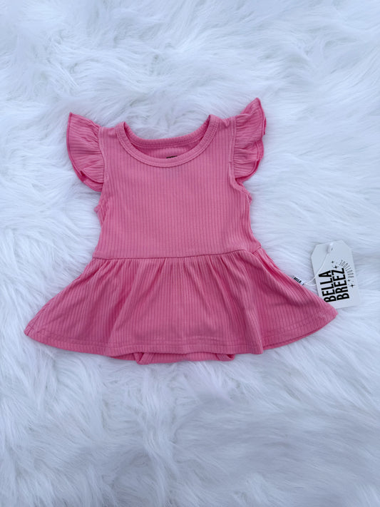 Ballerina Pink Bamboo Skirted Romper -DS