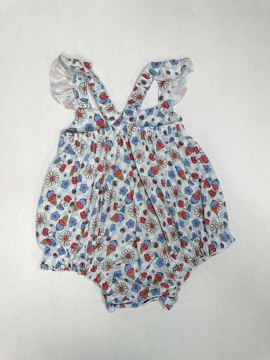 I scream, you scream, we all scream for ice cream Bamboo Romper -DS
