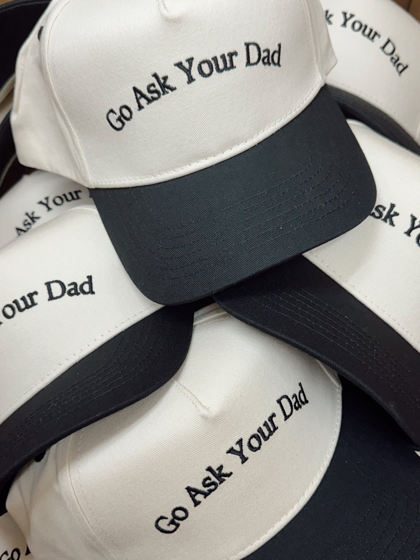 Go Ask Your Dad. Vintage Trucker Hat -DS