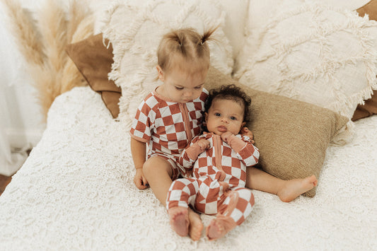 DS- Mauve Checkers Bamboo Shortie