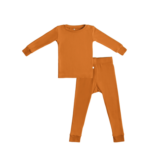 Toddler/Kids Bamboo Pajamas - Rust -DS