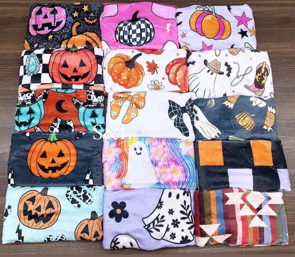 PREORDER- Halloween Blankets (multiple Sizes)