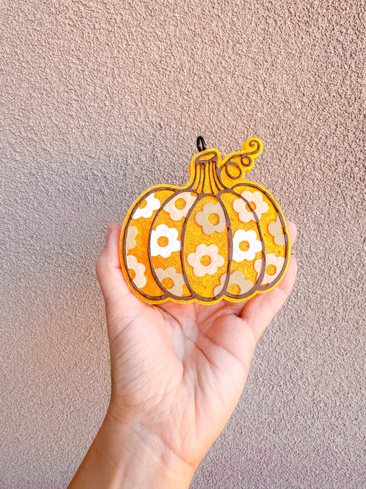 Floral Pumpkin Freshie -DS