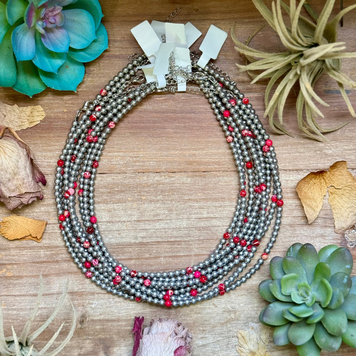 Pink Sea Sediment Necklace -DS