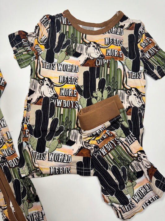 More Cowboys Bamboo Shorts Set -DS