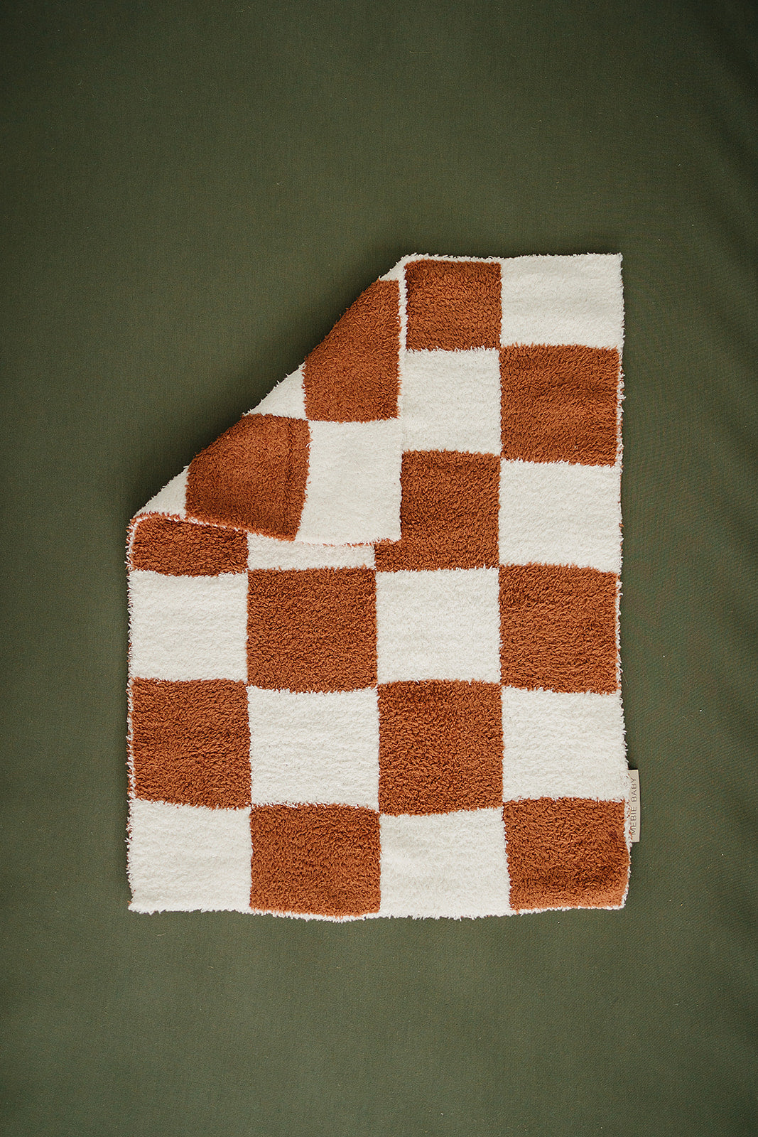 DS- Rust Checkered Plush Blanket