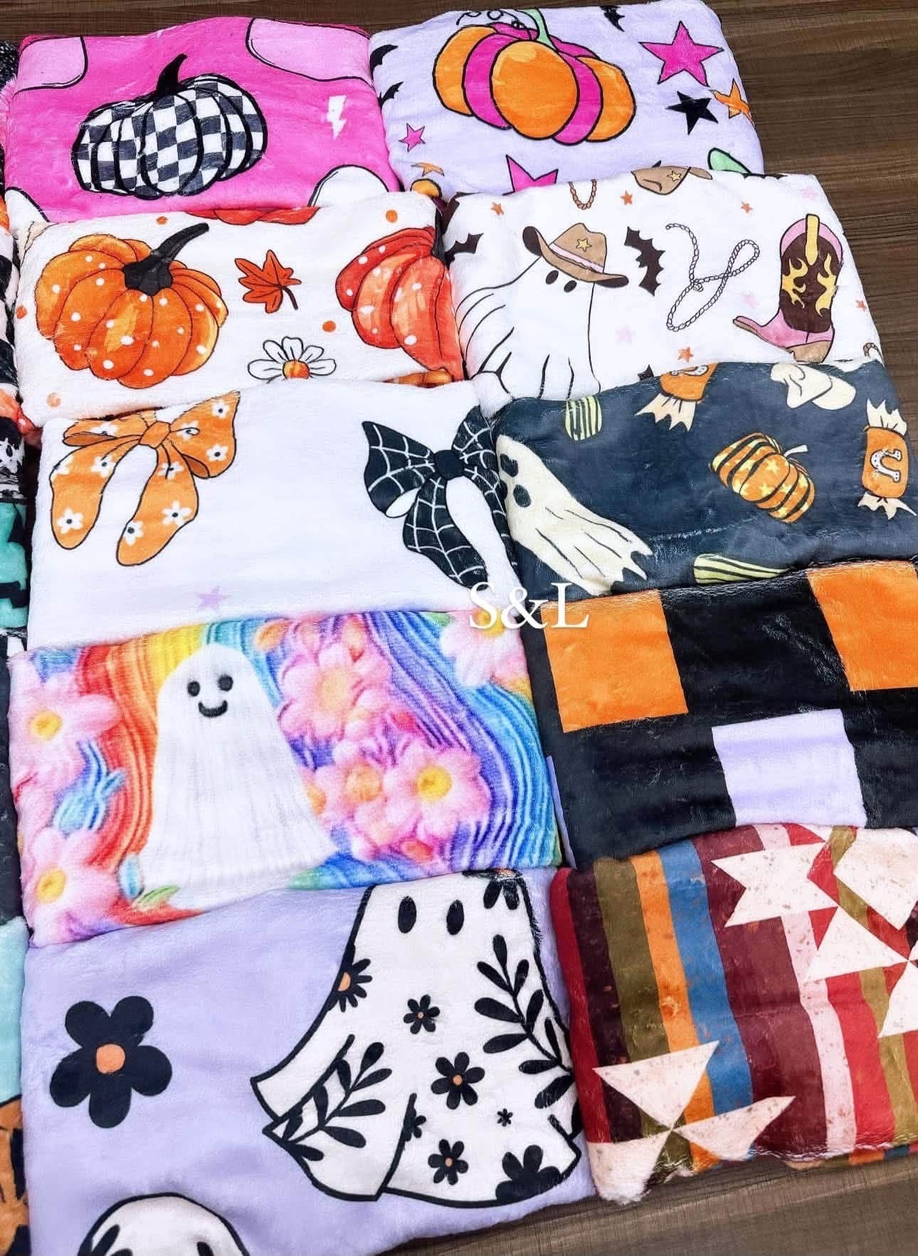 PREORDER- Halloween Blankets (multiple Sizes)