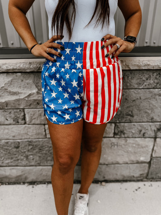 PREORDER- ❤️💙 LET FREEDOM RING SHORTS 💙❤️ -Adult
