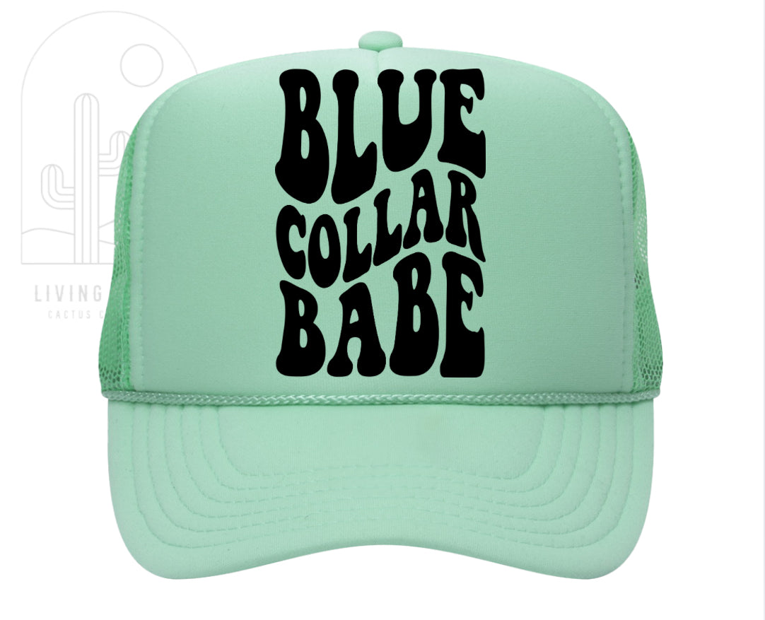 BLUE COLLAR BABE TRUCKER HAT -DS
