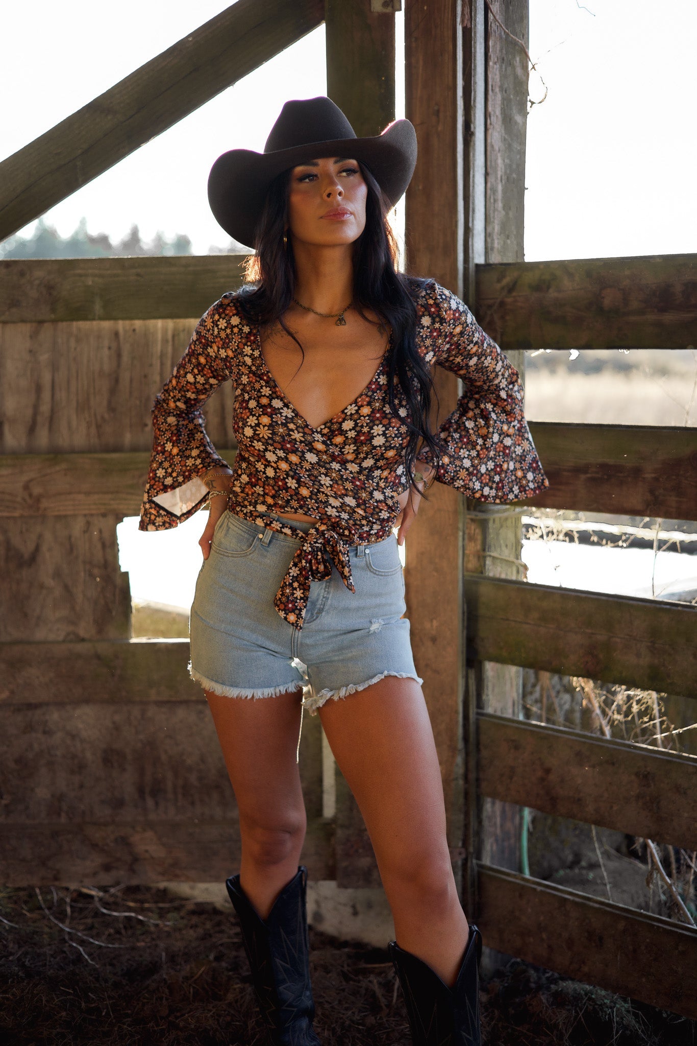 Brooke High Waisted Denim Shorts -DS