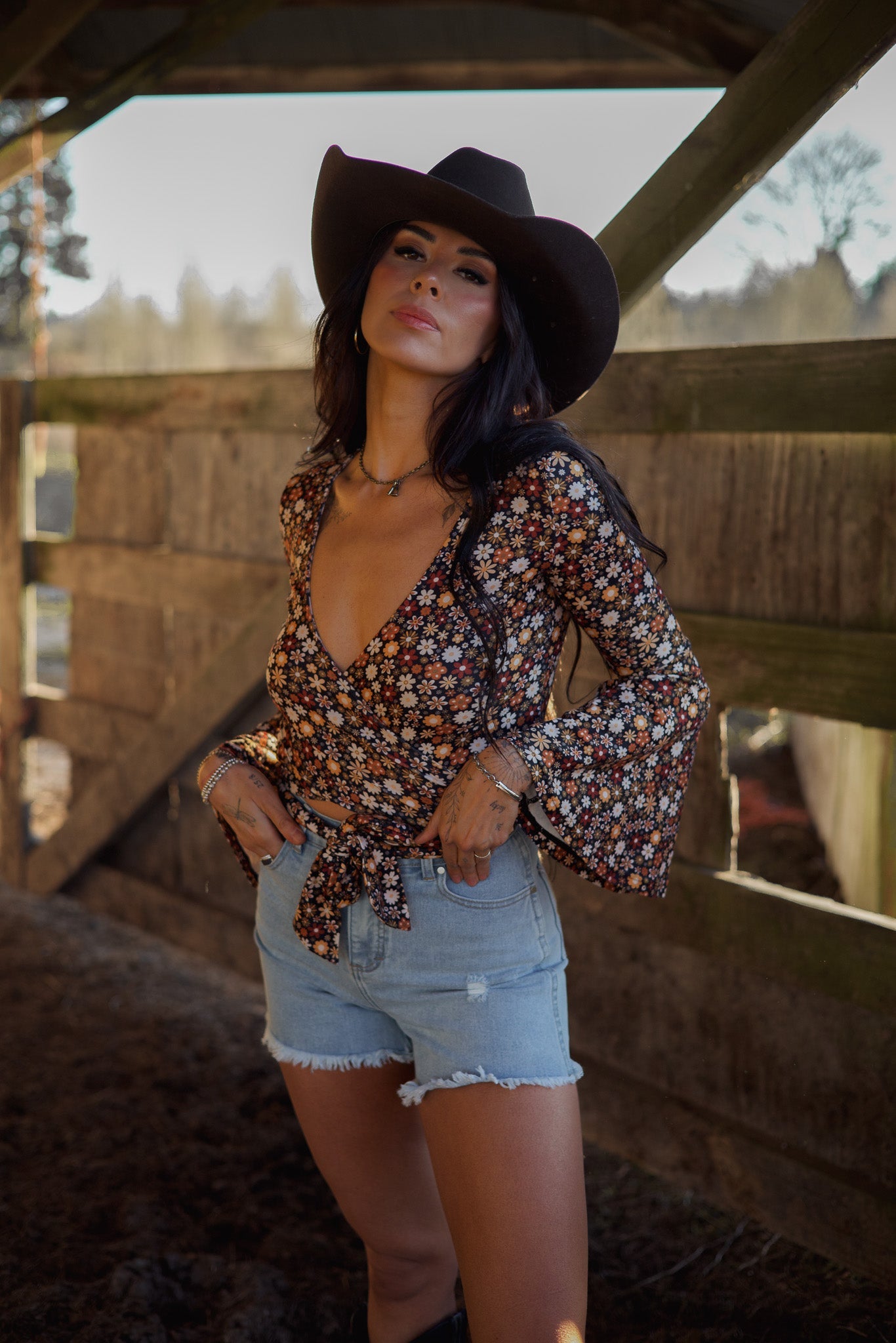 Brooke High Waisted Denim Shorts -DS