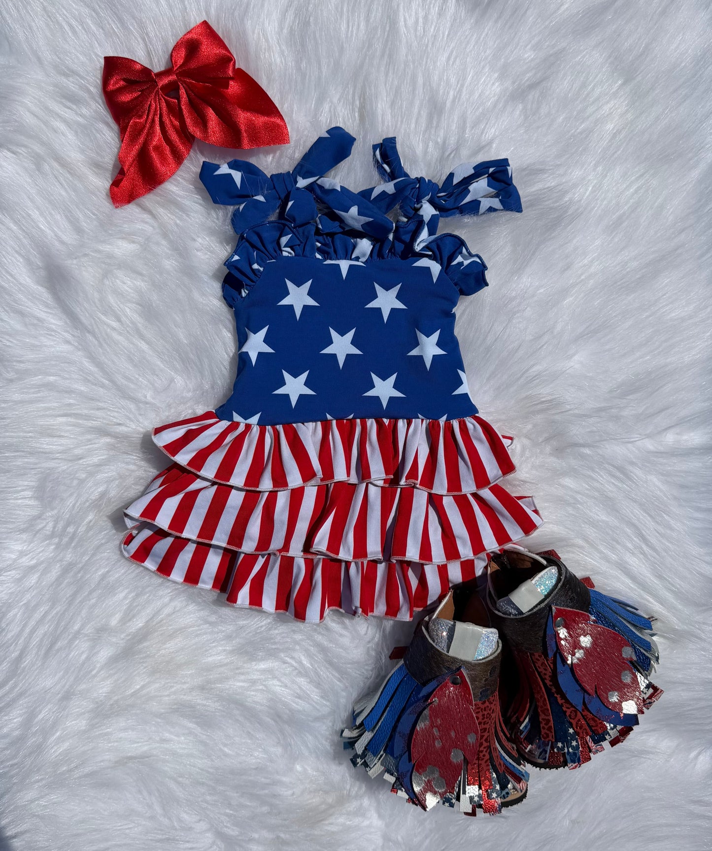 American Honey ruffle romper -DS