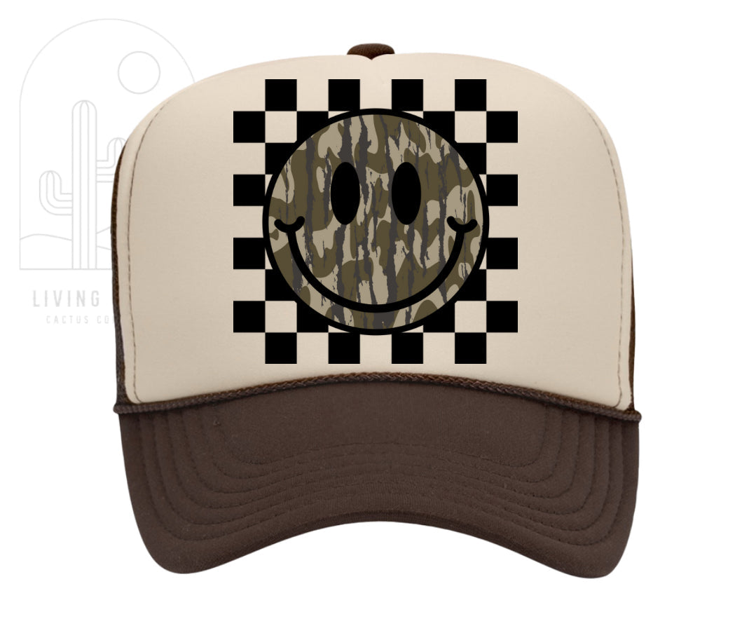 HAPPY CAMO TRUCKER HAT -DS