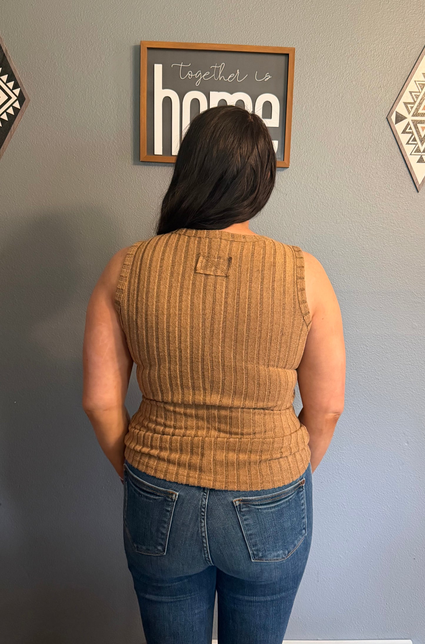 Slim Ribbed Mineral Wash Tank Top