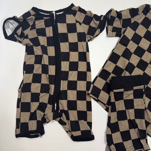 DS- Charcoal Checkers Bamboo Shortie