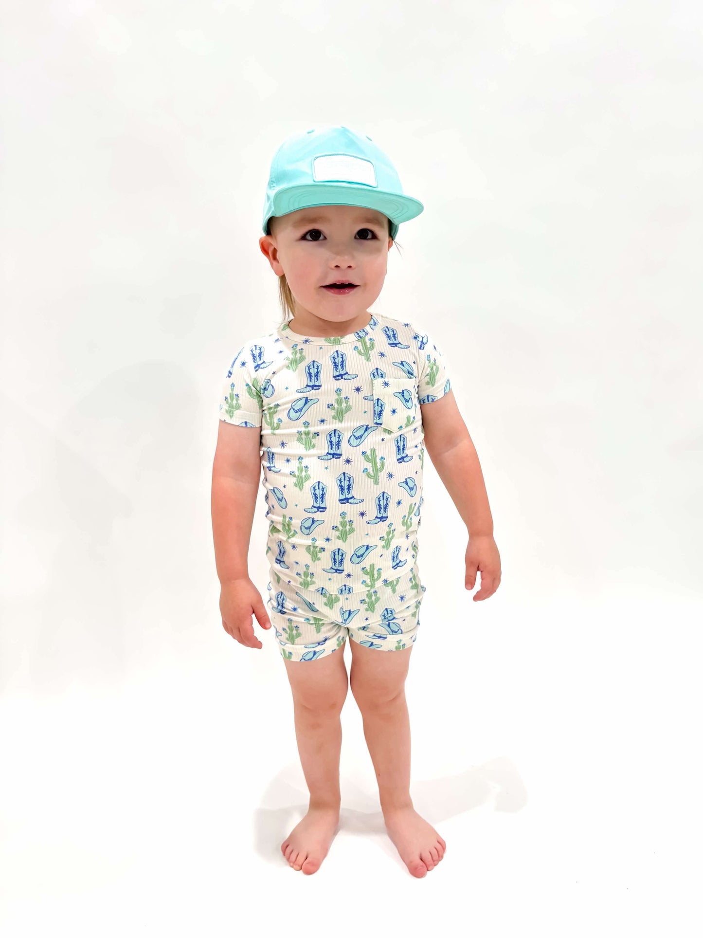 Wild West Cowboy Ribbed Bamboo Short Set -DS