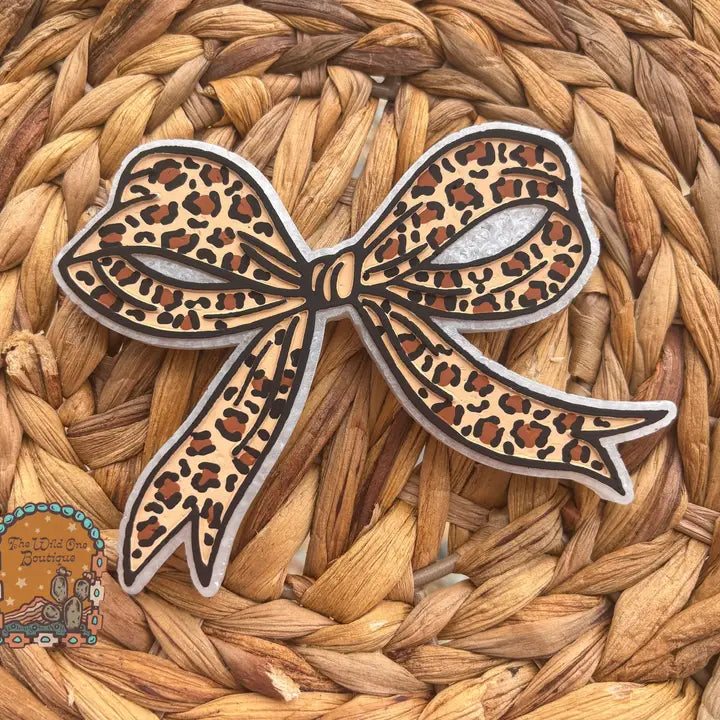 Cheetah Bow Car Freshie