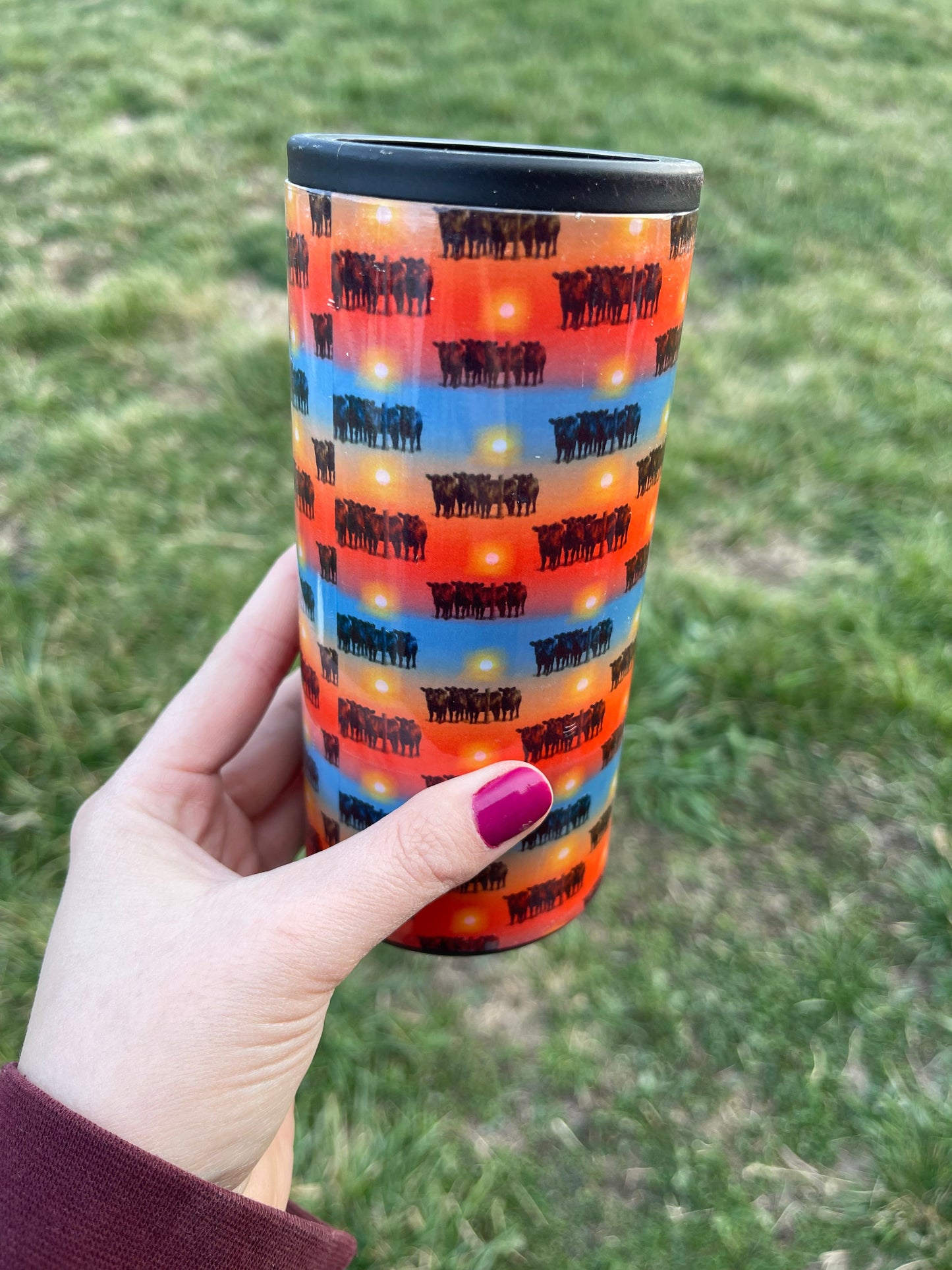 Western Stainless Steel Can Koozie -DS