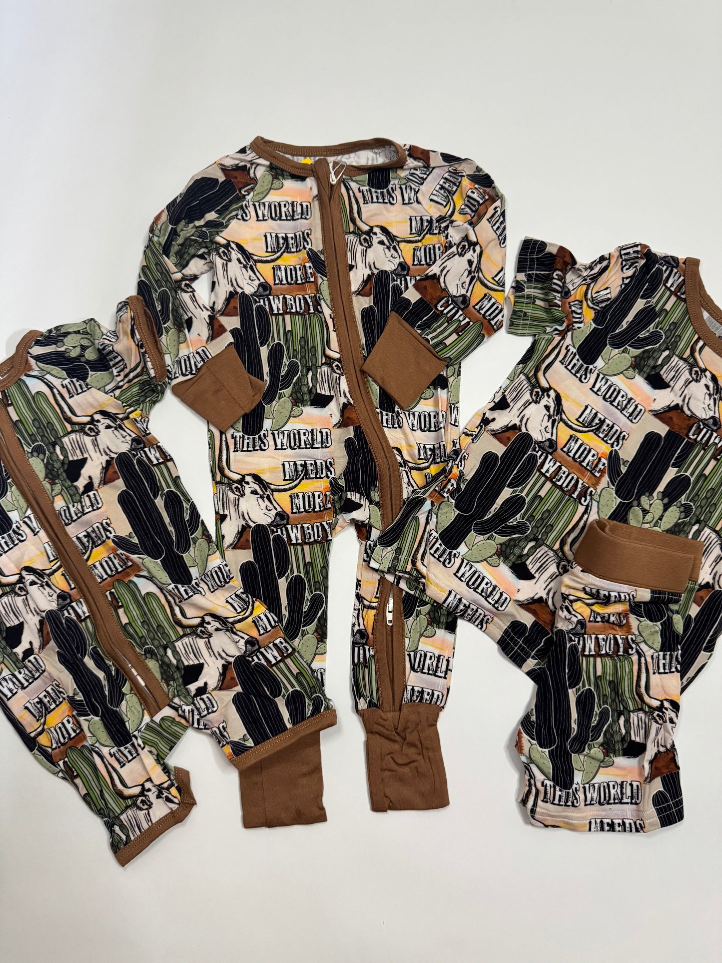 More Cowboys Bamboo Romper -DS