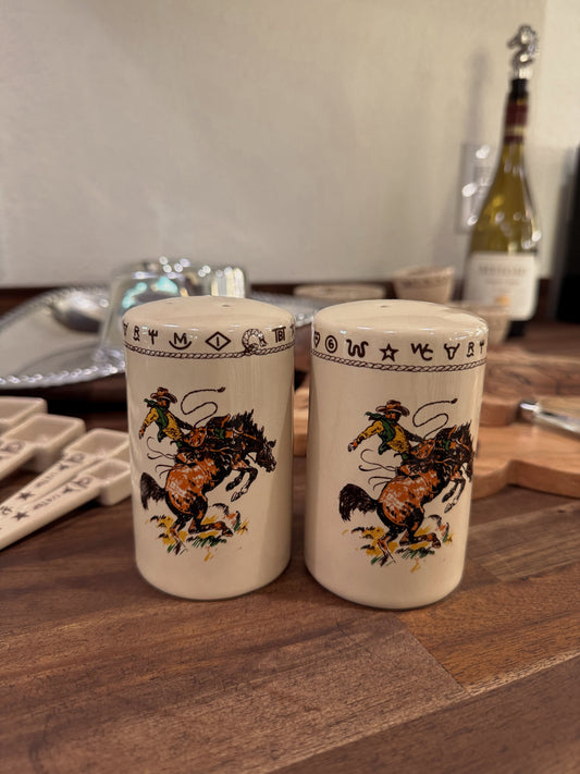 The Bronc Salt & Pepper Shakers -DS