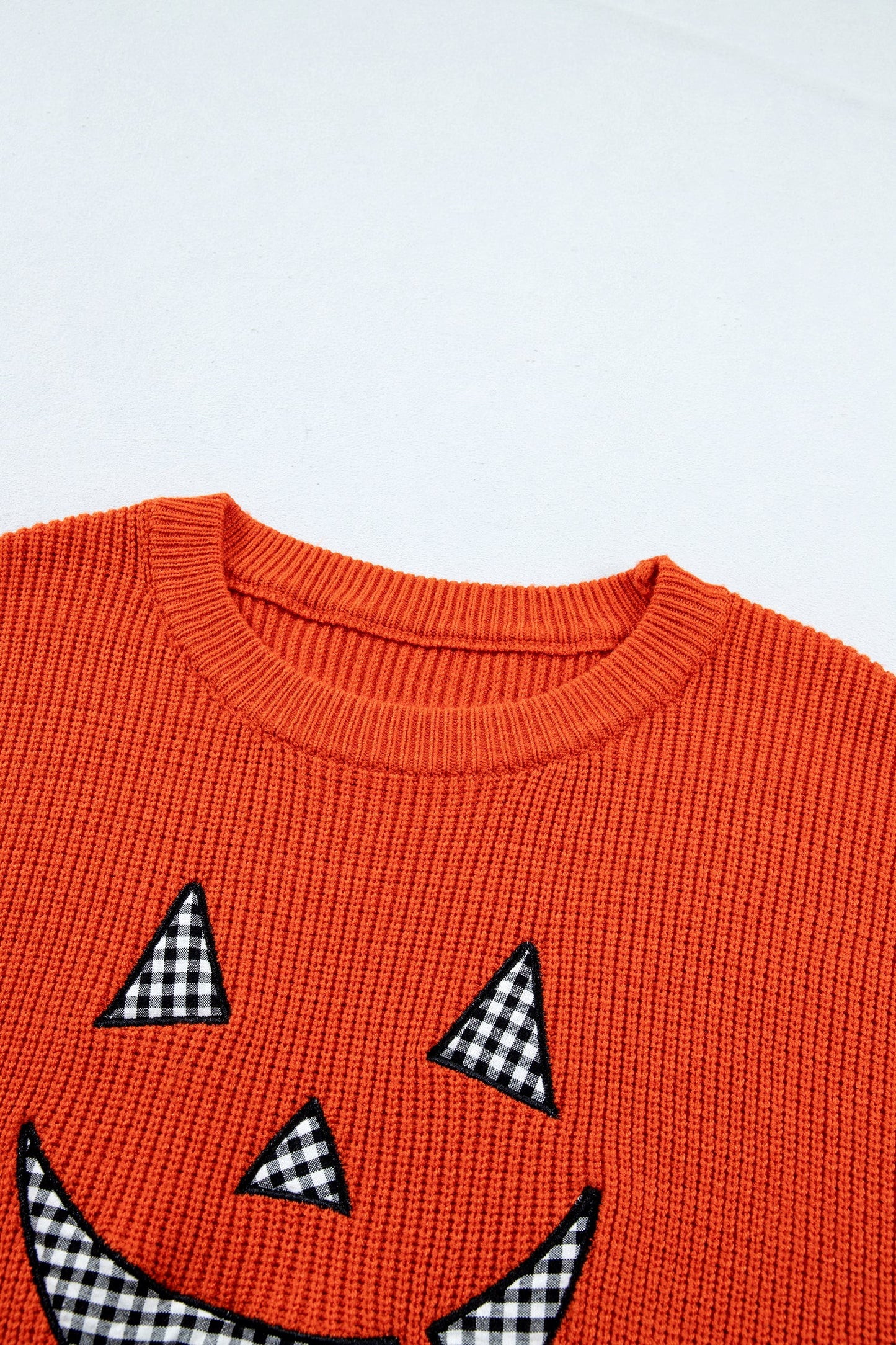 Halloween Drop Shoulder Long Sleeve Round Neck Sweater -DS