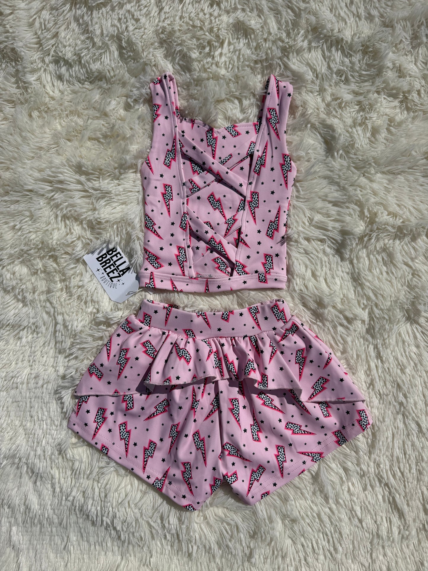 Pink Power Yoga Short Set -DS
