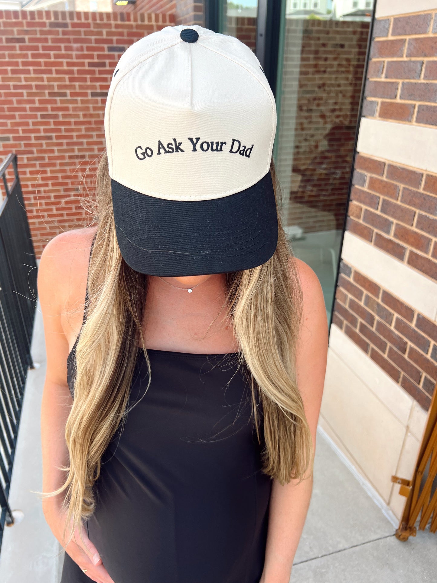 Go Ask Your Dad. Vintage Trucker Hat -DS