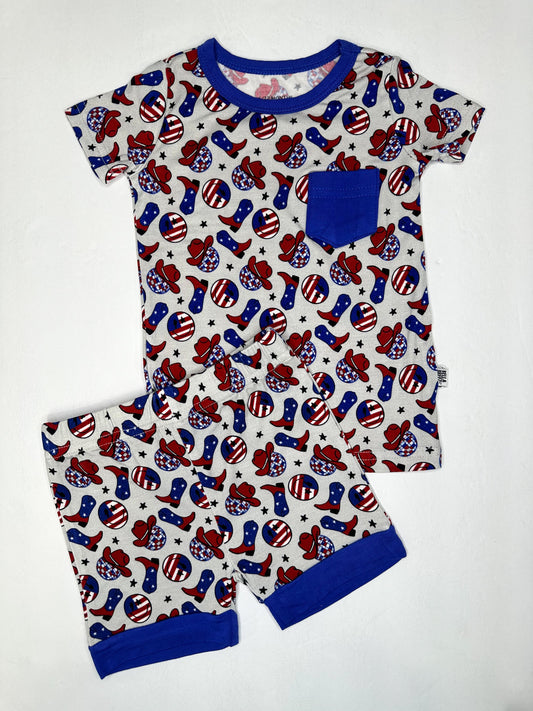Party In The USA Bamboo Sleep Short Set -DS