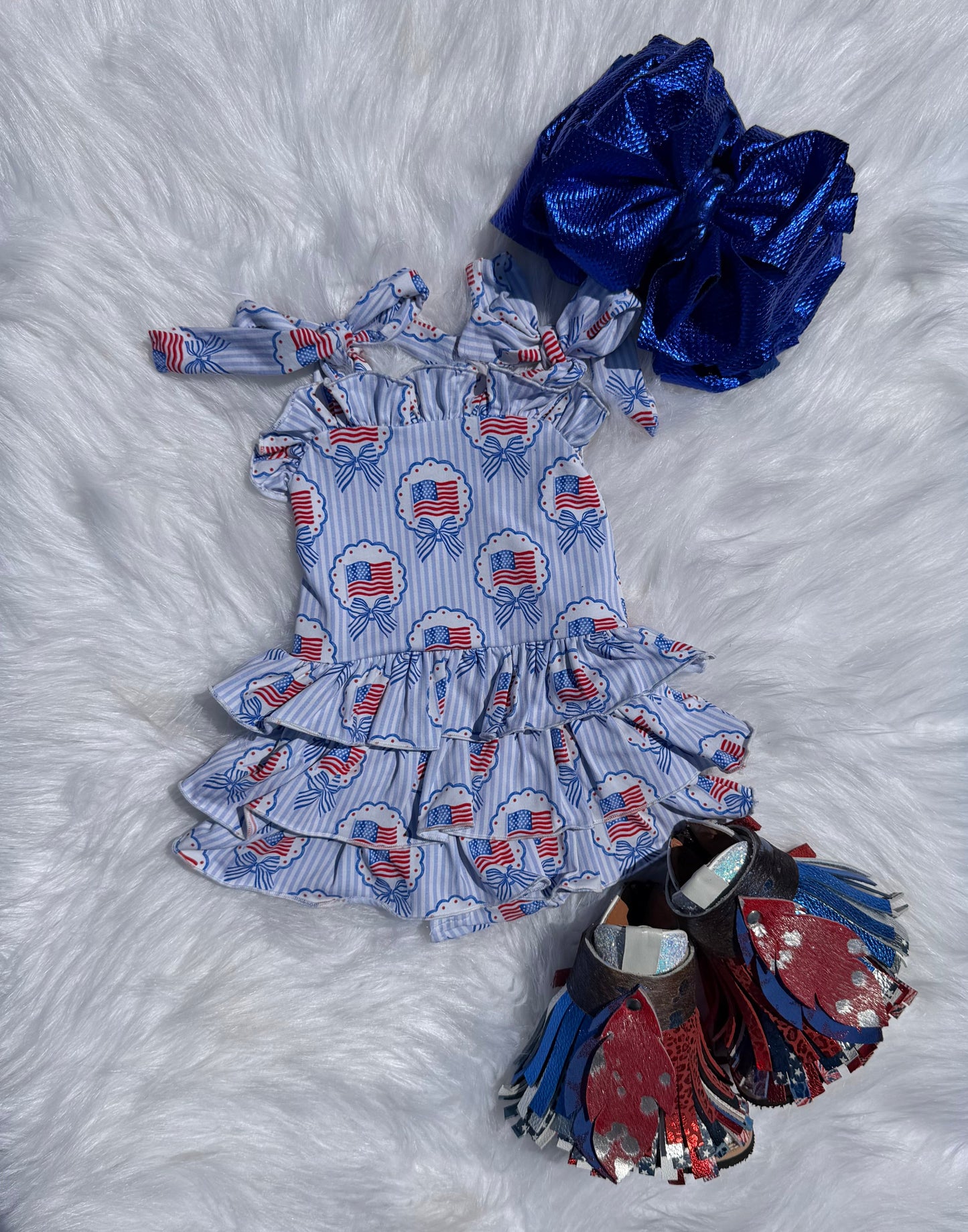 American Sweetheart ruffle romper -DS