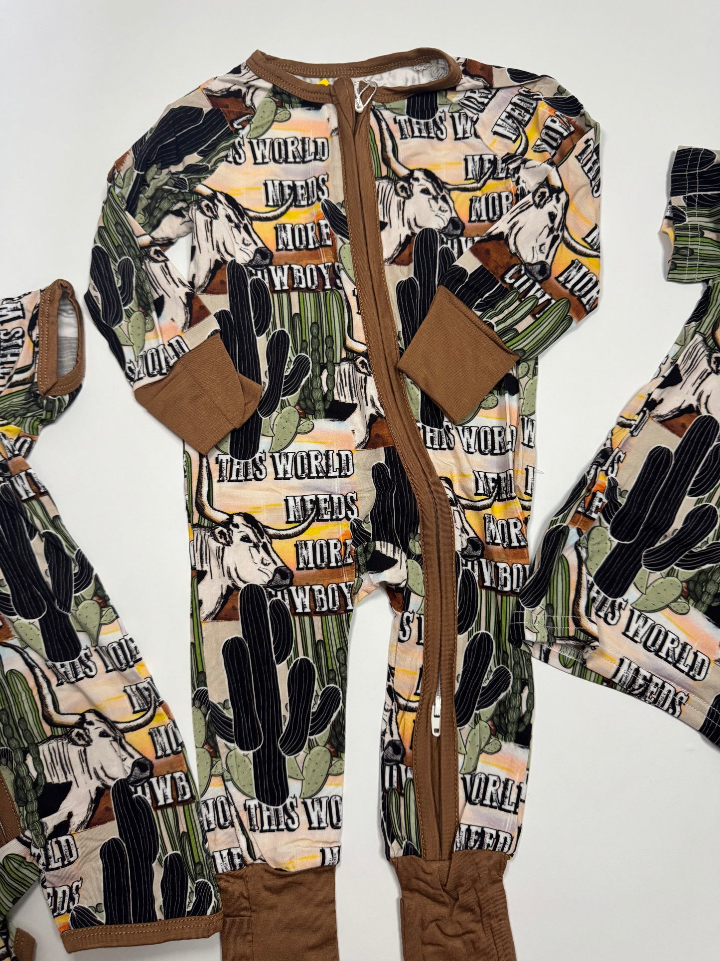 More Cowboys Bamboo Romper -DS