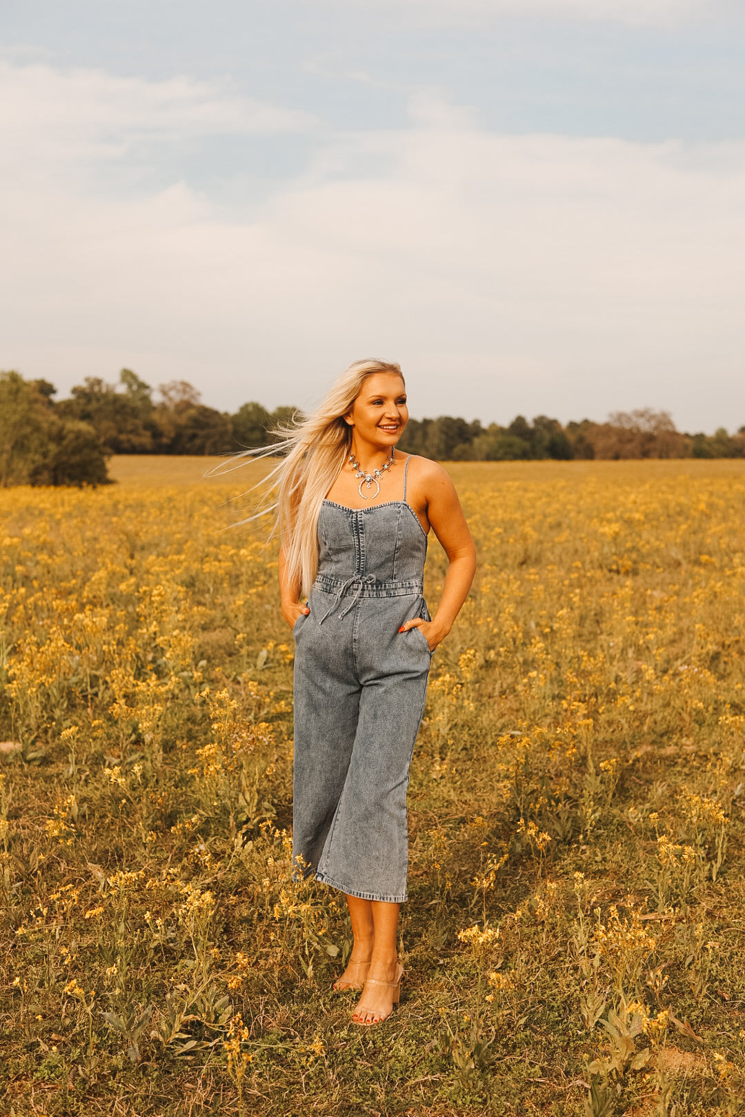 The Sky Denim Jumpsuit -DS