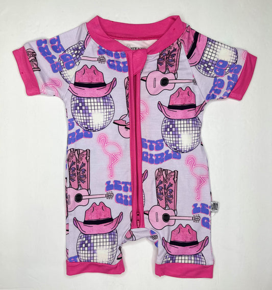 Let’s Go Girls Bamboo Shortie Romper -DS