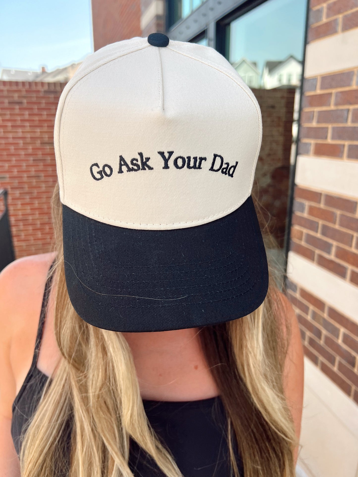 Go Ask Your Dad. Vintage Trucker Hat -DS
