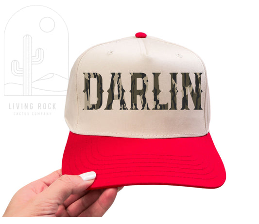 CAMO DARLIN TRUCKER HAT -DS