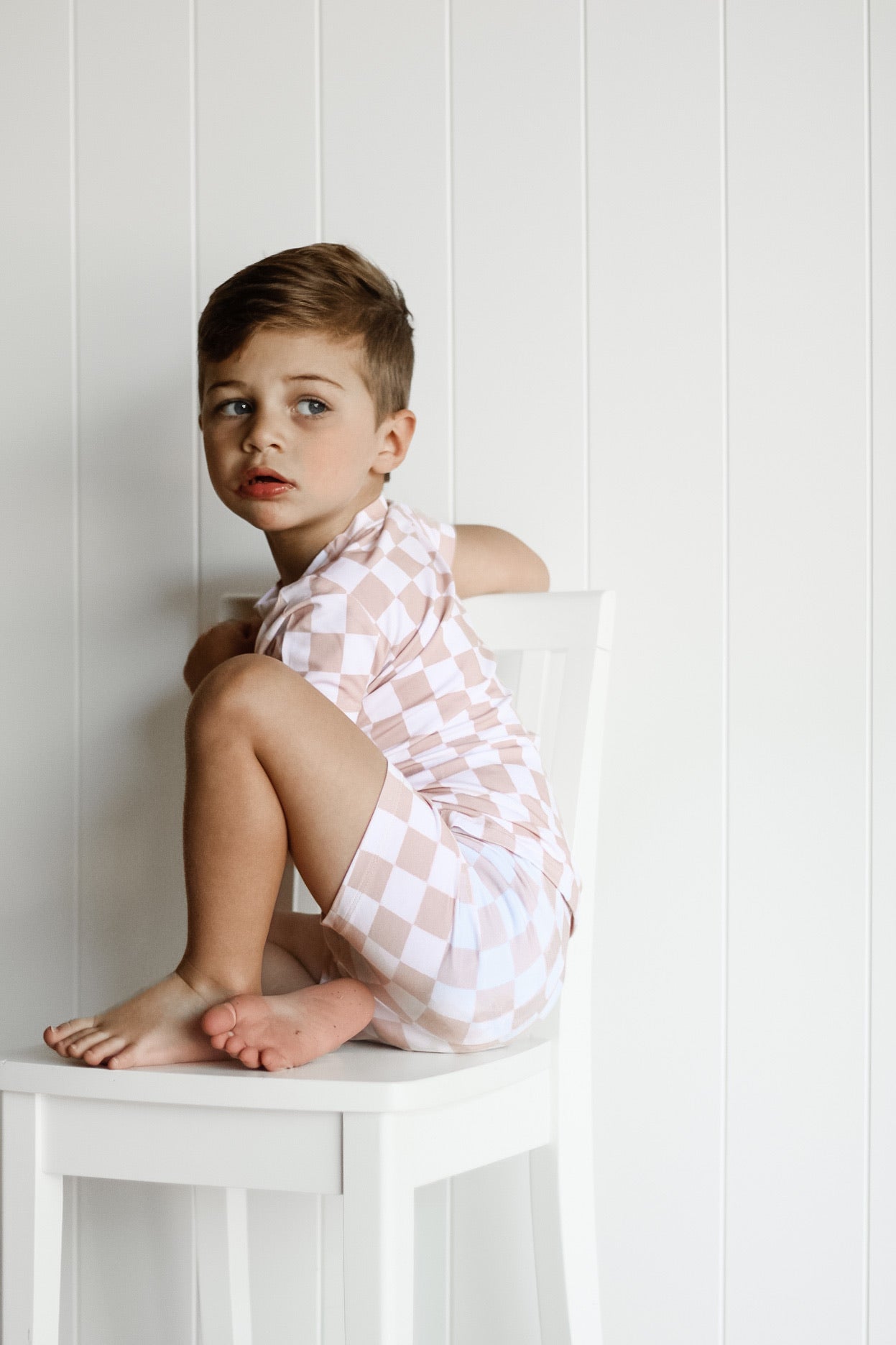 SANDY CHECKERS DREAM SHORT SET -DS