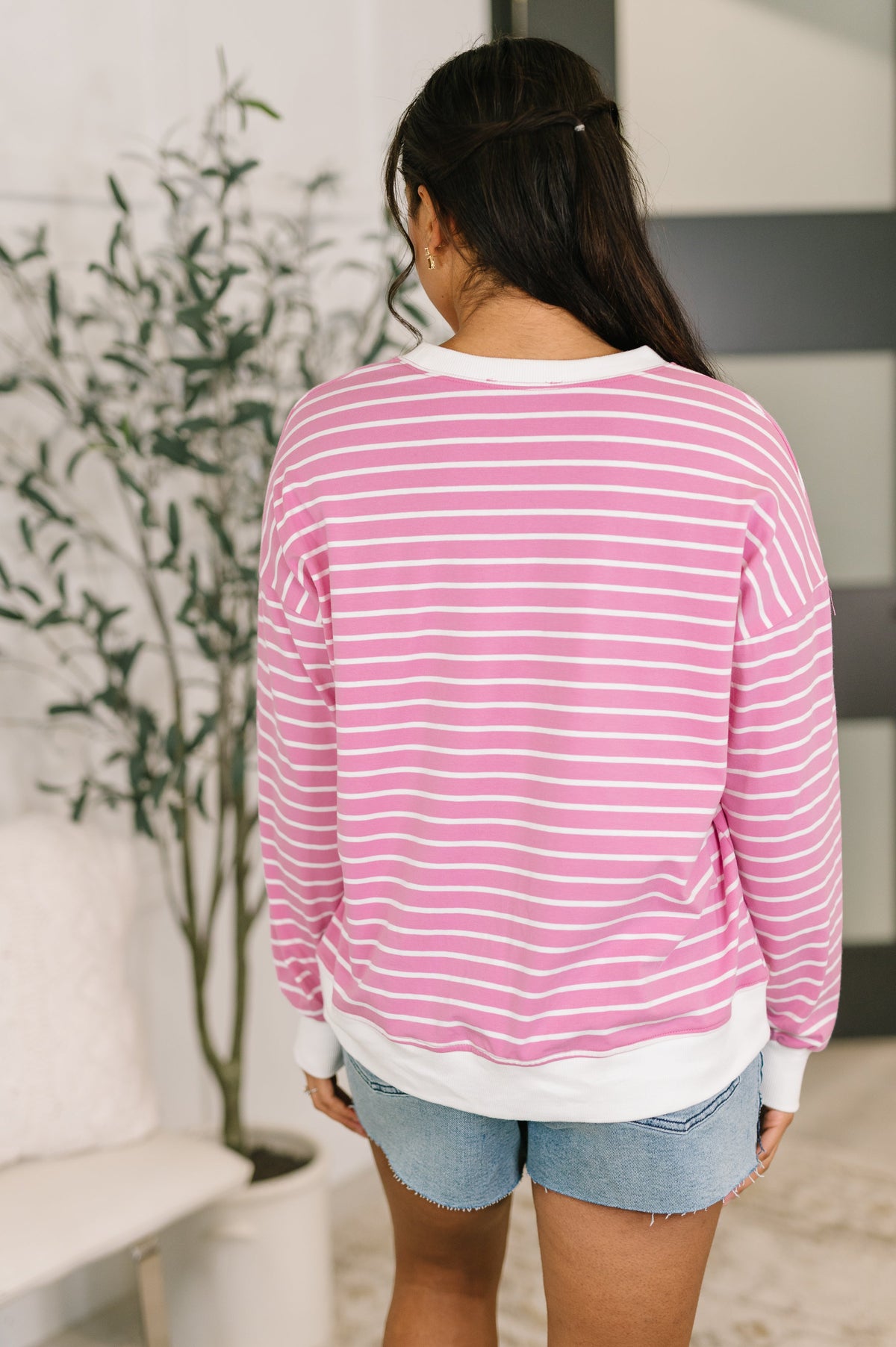 Almost Therapeutic Drop Shoulder Pullover in Candy Pink - DS