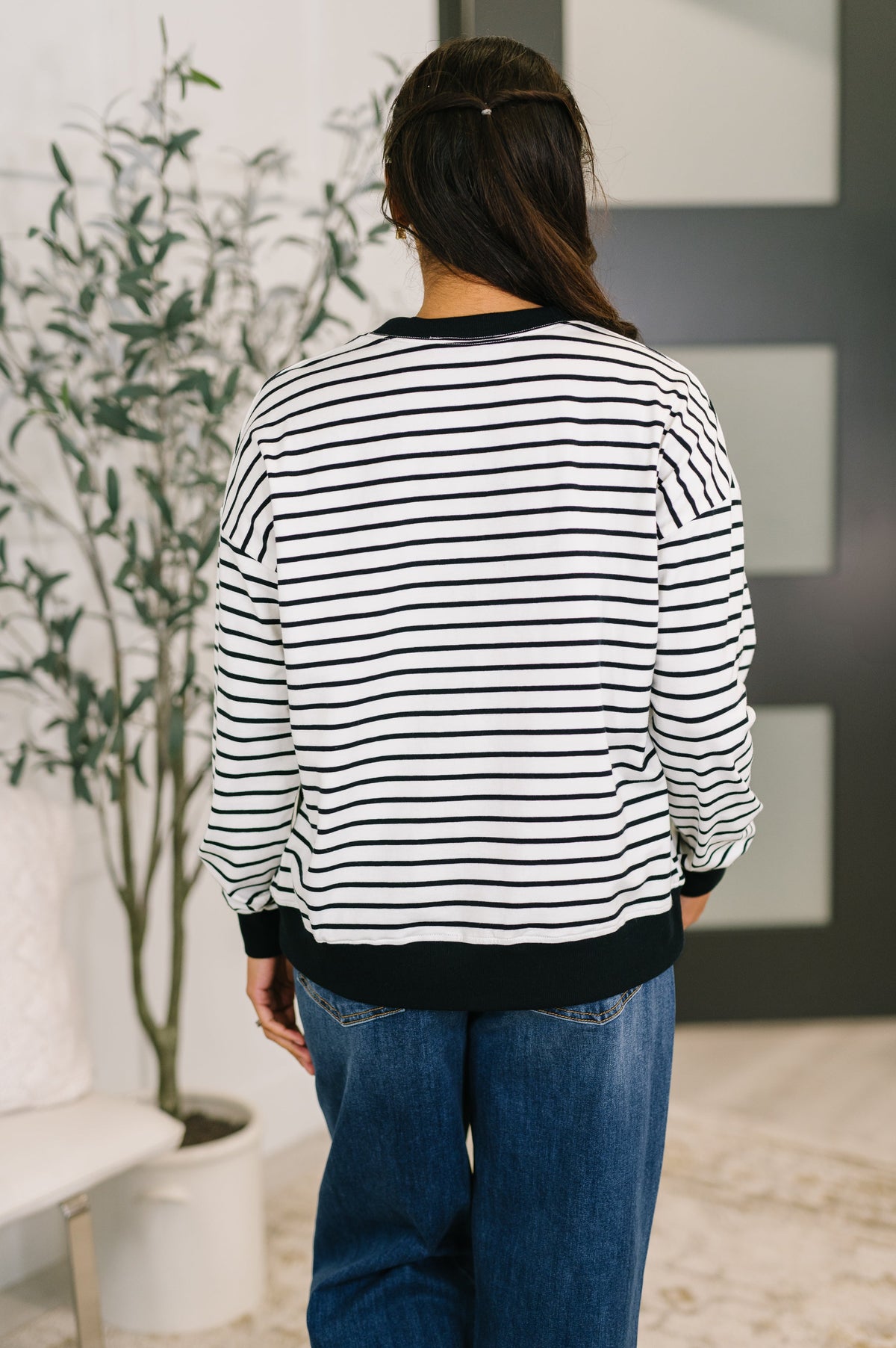 Almost Therapeutic Drop Shoulder Pullover in White and Black -DS