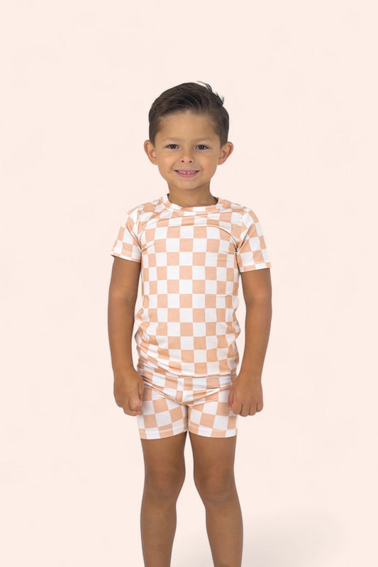SANDY CHECKERS DREAM SHORT SET -DS