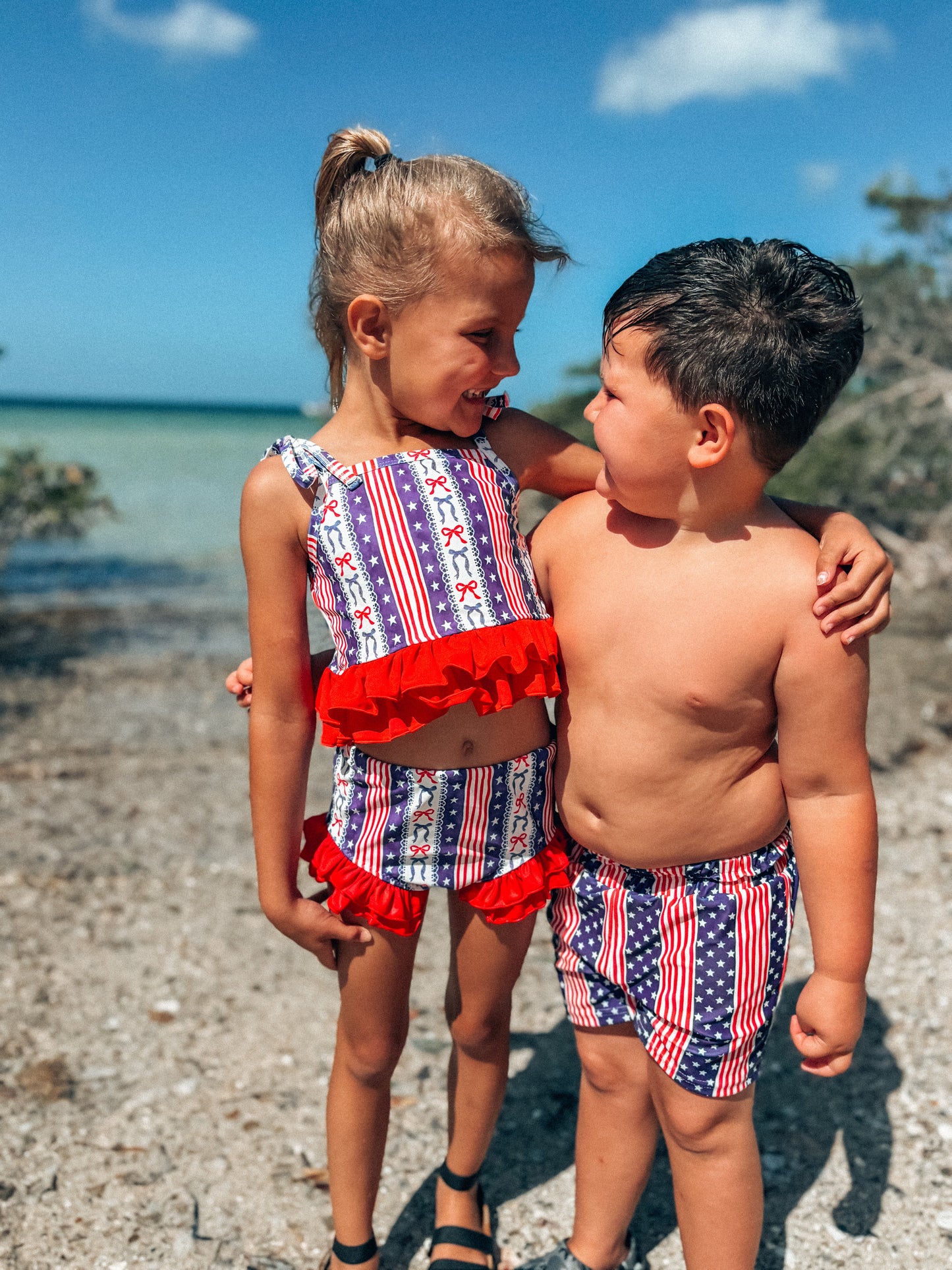 Stars and Stripes Swim Trunks -DS