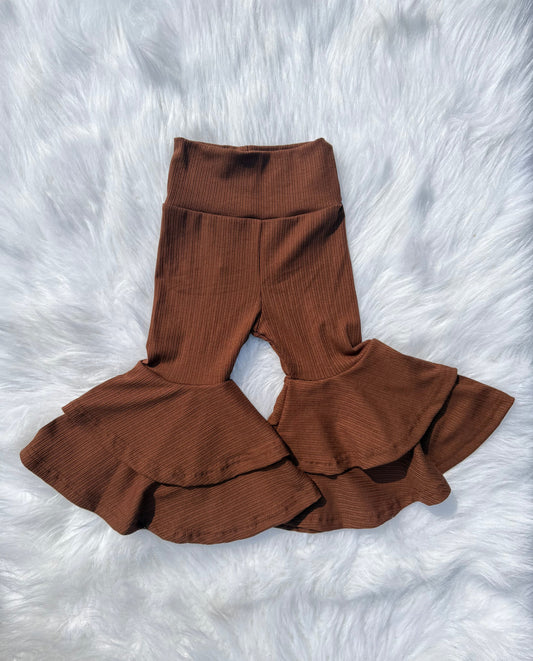 DS- Chocolate Brown Double Bell Bottoms