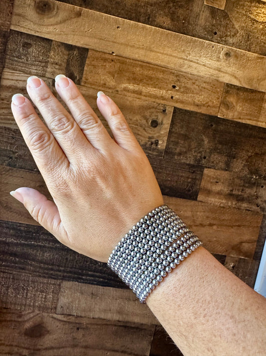 4 mm Hematite stretch bracelet -DS