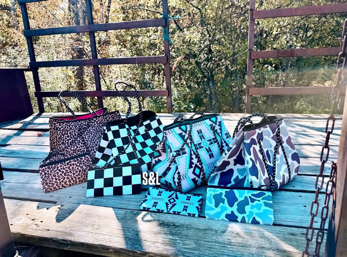 The Backroad Bound Travel Tote & Wristlet Set - PREORDER