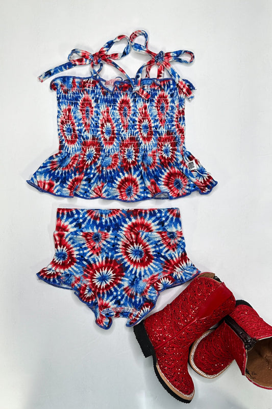 Tie Dye Bamboo Ruffle Set -DS