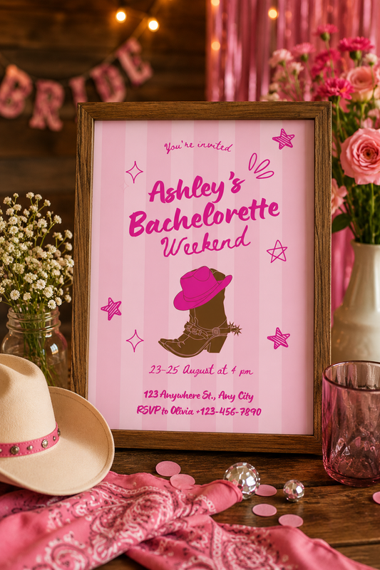 Western Bachelorette Invite