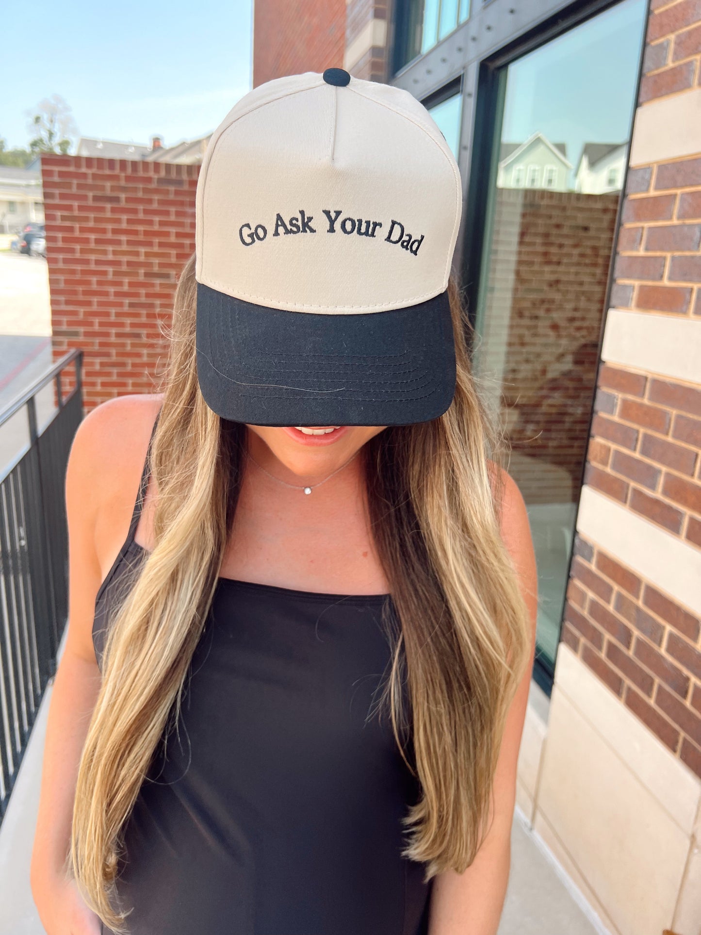 Go Ask Your Dad. Vintage Trucker Hat -DS
